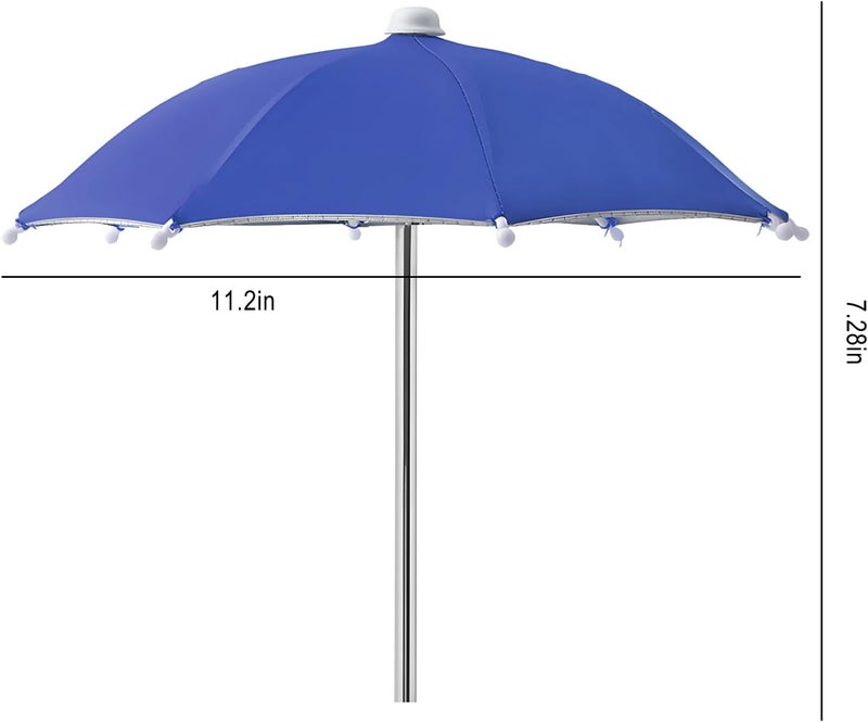 Gnodry Squirrel Picnic Table Feeder Replacement Mini Umbrella for Outside (Dark-Blue) - Image 2